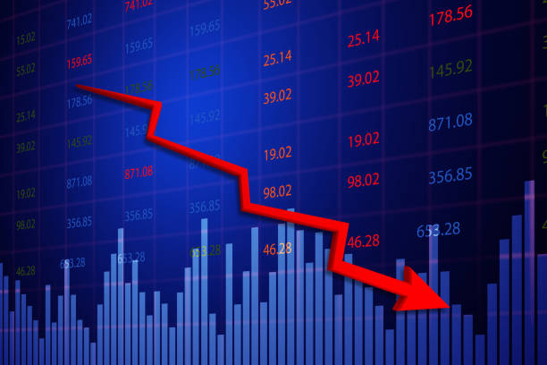 Stock market crash. 3d illustration