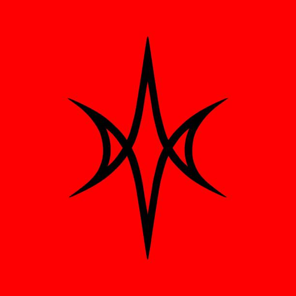 istock Unicursal Hexagram, Satanic Symbols, Medieval Occultism, Magic Stamps, Sigils, Mystical Knots, Devil's Cross. Sigil Lucifer Baphomet vector 2152426962