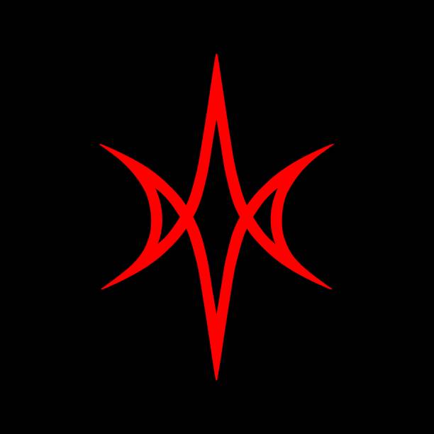 istock Unicursal Hexagram, Satanic Symbols, Medieval Occultism, Magic Stamps, Sigils, Mystical Knots, Devil's Cross. Sigil Lucifer Baphomet vector 2152427013