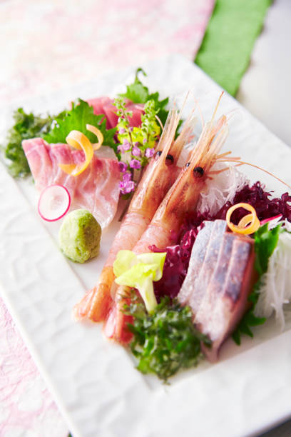 istock Shrimp, sea bream, tuna, yellowtail sashimi 2152427192