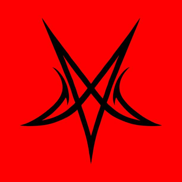 istock Esoteric occult pentagram, magic signs. Demon pentacle tattoo, magic mason seal, satan pentagram line vector symbols set. Alchemy, witchcraft esoteric or occult signs with pentagram stars in circle 2152427304