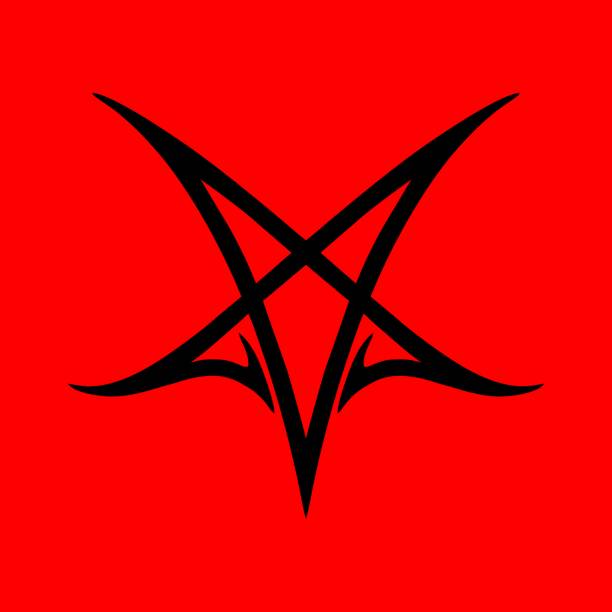 istock Esoteric occult pentagram, magic signs. Demon pentacle tattoo, magic mason seal, satan pentagram line vector symbols set. Alchemy, witchcraft esoteric or occult signs with pentagram stars in circle 2152427934