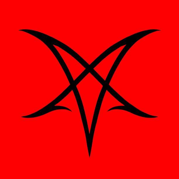 istock Esoteric occult pentagram, magic signs. Demon pentacle tattoo, magic mason seal, satan pentagram line vector symbols set. Alchemy, witchcraft esoteric or occult signs with pentagram stars in circle 2152427985