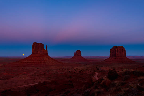 istock Moonrise with dramatic sky at Monument Valley 2152434917