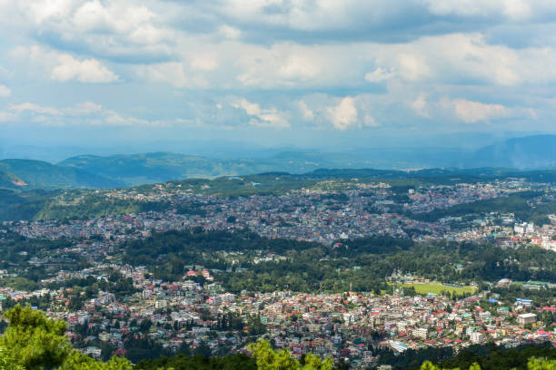 istock Shillong city skyline with clouds. 2152437301