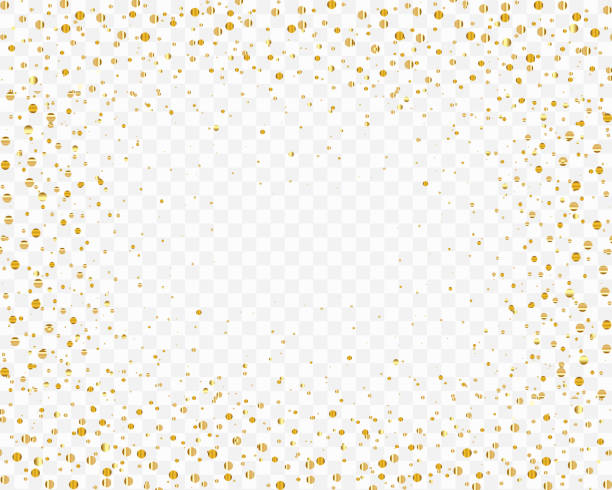 istock Confetti Celebration. Shot of golden confetti crackers on a transparent background, gold decoration, vector 2152439077