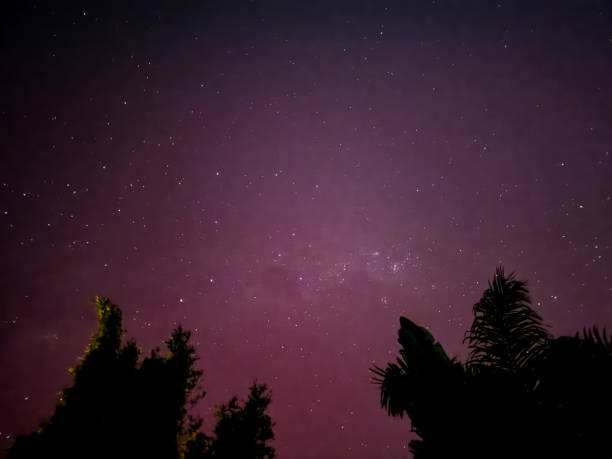 istock Solar flare storm and Southern light in Auckland. 2152440482