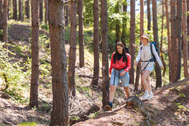 istock Two female hikers hiking outdoors in nature 2152441287