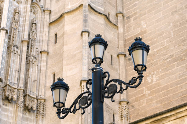 Medieval exterior architectural features of the Seville Cathedral, Spain