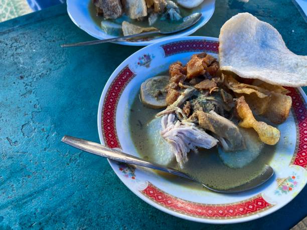 istock Traditional dish from rice cake, chicken, potato, and coconut milk 2152443585