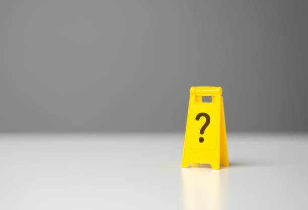 Warning sign with question mark. Answers on questions. FAQ. Unknown danger, risk warning. Search for answers, clarity, and understanding. Solving mysteries, uncovering hidden truths. Find solutions.