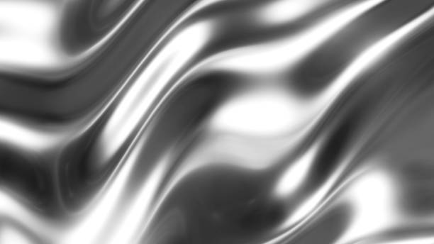 istock Liquid chrome waves background, shiny and lustrous metal pattern texture, silky 3D  illustration. 2152445676
