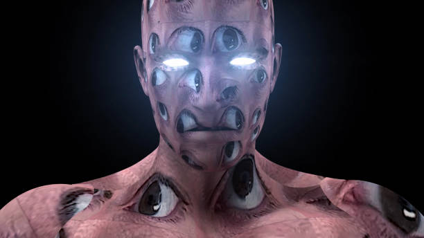 istock Scary Monster Face with Eye Skin 2152446043