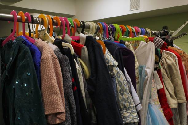 istock Second hand flea market. Thrifting store. Eco friendly sustainable shopping, zero waste concept. 2152447884