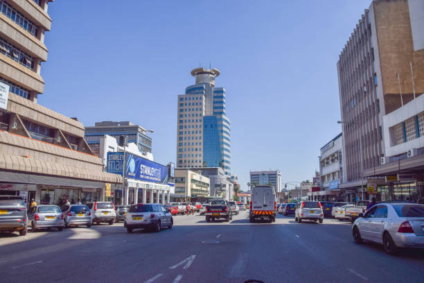 Harare, Zimbabwe - April 20 2024: Harare city centre, daytime view