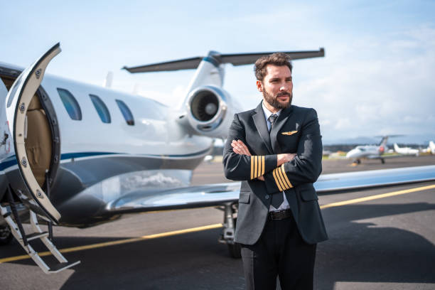 istock Confident Hispanic Airplane Captain Ready for Flight 2152453279