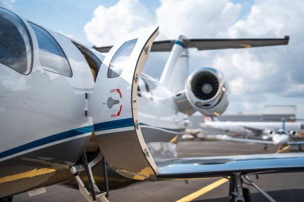 istock Luxury Travel Awaits with Private Jet on Tarmac 2152453355