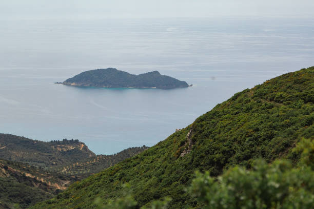 View of the small island in the Ionic sea