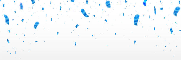 istock Celebration party blue confetti vector illustration. Great for a birthday party or an event celebration invitation or decor 2152455041