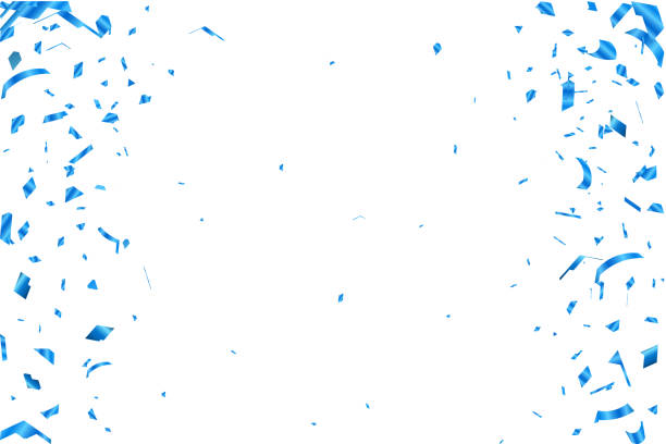 istock Celebration party blue confetti vector illustration. Great for a birthday party or an event celebration invitation or decor 2152455289