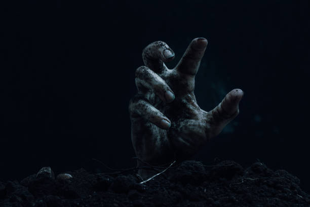 istock Zombie in the dark. Halloween concept. 2152456098