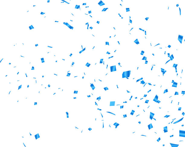 istock Celebration party blue confetti vector illustration. Great for a birthday party or an event celebration invitation or decor 2152456838