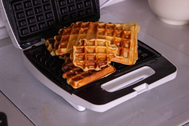 istock Crispy waffles - morning breakfast, morning cooking 2152462796