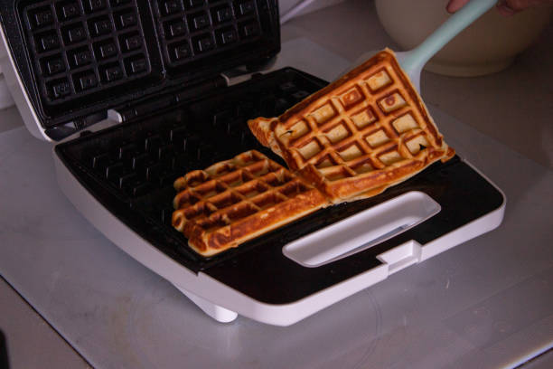istock Crispy waffles - morning breakfast, morning cooking 2152462818