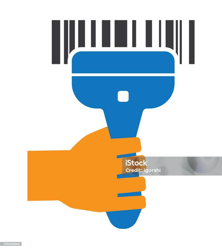 Hand With Barcode Scanner Stock Illustration - Download Image Now ...