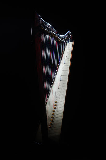 istock Harp instrument. Irish harp music 2152466924