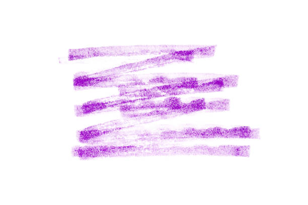 istock Purple marker pen smear isolated on white background. Hand drawn abstract scribble. 2152480106