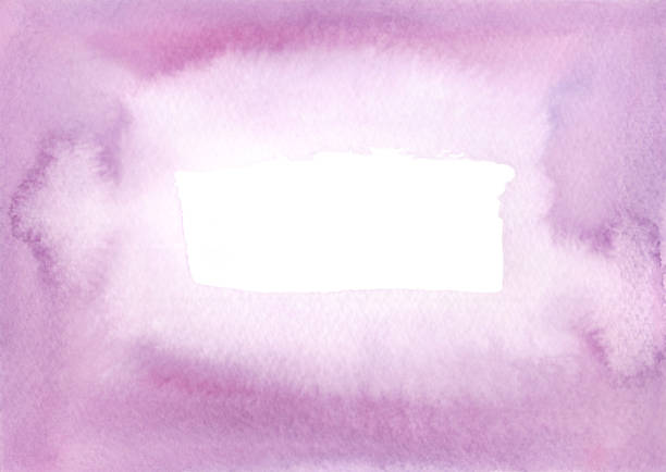 istock Pink and purple watercolor, abstract background frame with a white place in the center for text, hand-drawn. 2152481769