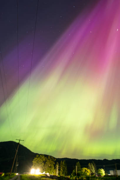 istock Northern Lights - Powerful solar storm viewed in Pitt Meadows BC 2152482969