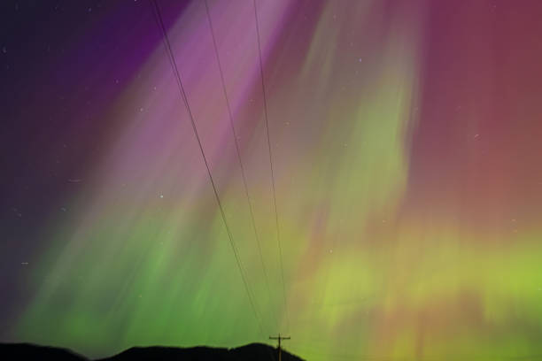 istock Northern Lights - Powerful solar storm viewed in Pitt Meadows BC 2152482971