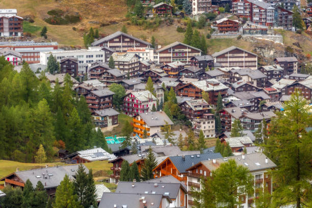 istock Zermatt, Switzerland summer aerial view 2152483527