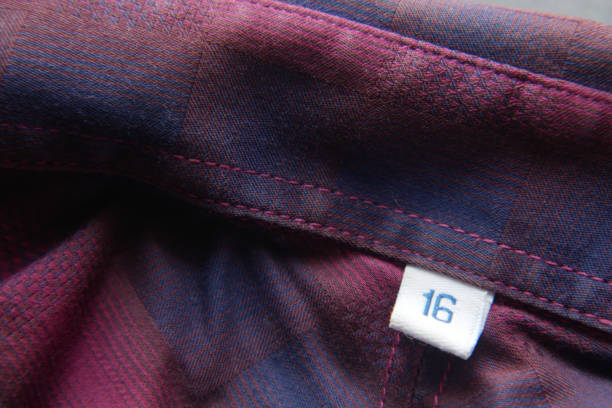 istock Texture of fabric with size label closeup for background. 2152486786