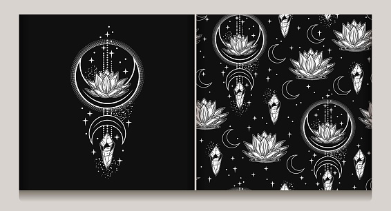 Mysterous Patterns Mysterious Pattern Colorful Celestial Composition With Lotus Flower ...