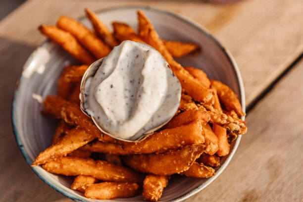 istock Focus on healthy snacks at a beach cafe 2152489743