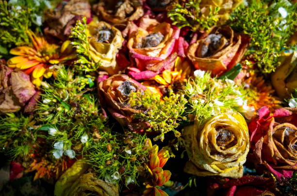 Dry flowers on cementary