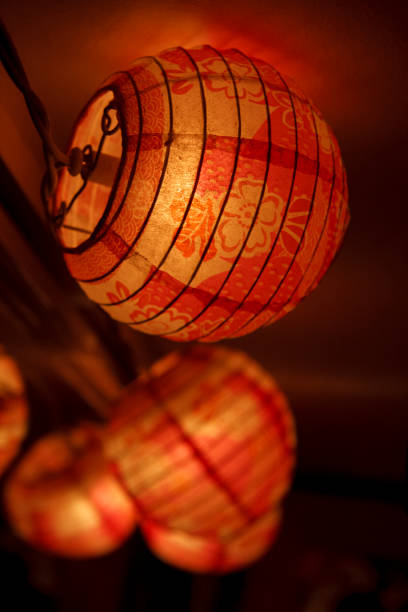 istock Red Decorative Paper Lamp Shades 2152500194