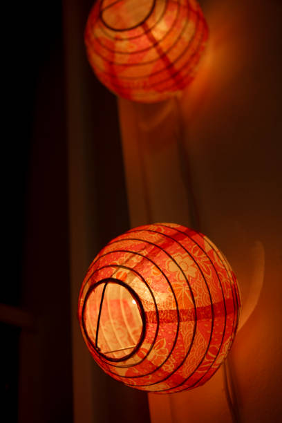 istock Red Decorative Paper Lamp Shades 2152500211