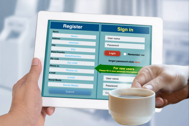 istock Convenience of online registration by digital tablet. 2152538246