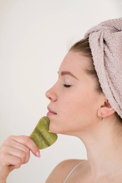 istock Facial skincare with natural stone 2152541442