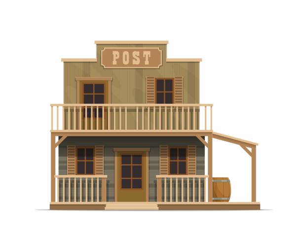 istock Western post office building of Wild West town 2152553216