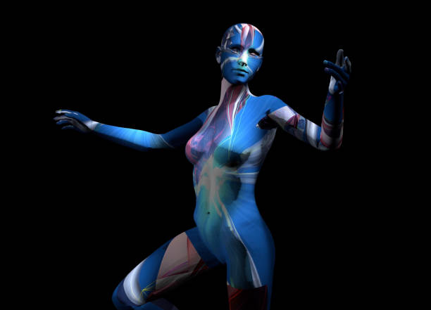 istock Coloring Dancer Robot Girl 2152557294