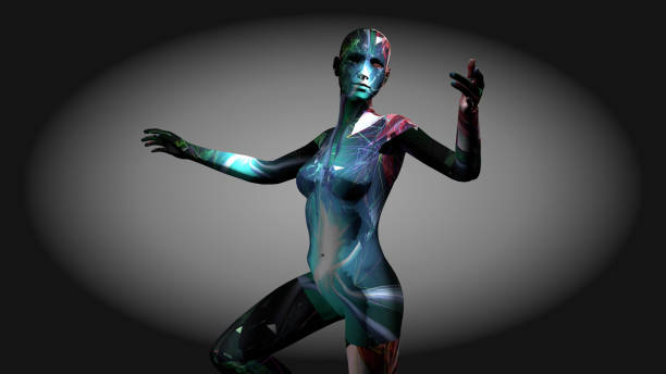 istock Colored Dancer Alien Girl 2152557303