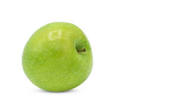 istock Whole fresh green apple isolated on white 2152557528