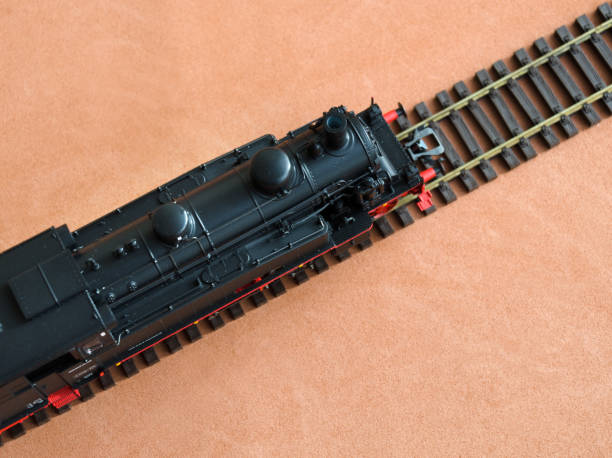 istock Model of a locomotive on a dark background. 2152559368
