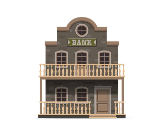 istock Western bank building, wild west american town 2152564279