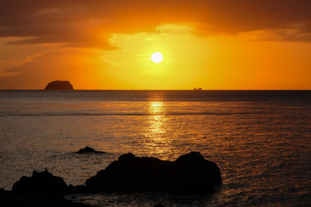 Sunset by the beach in Anilao Batangas Philippines.